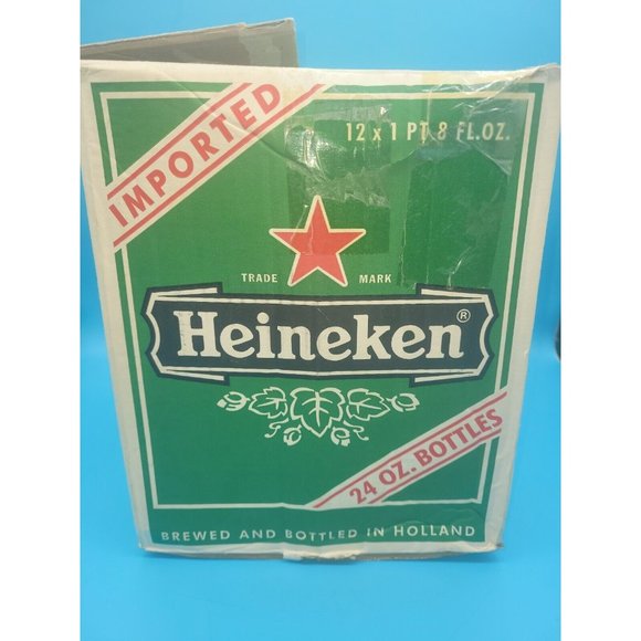 Heineken  Beer  Cardboard Case Box Advertising 12 x 1 pt 8 FL Oz Empty - Picture 4 of 7